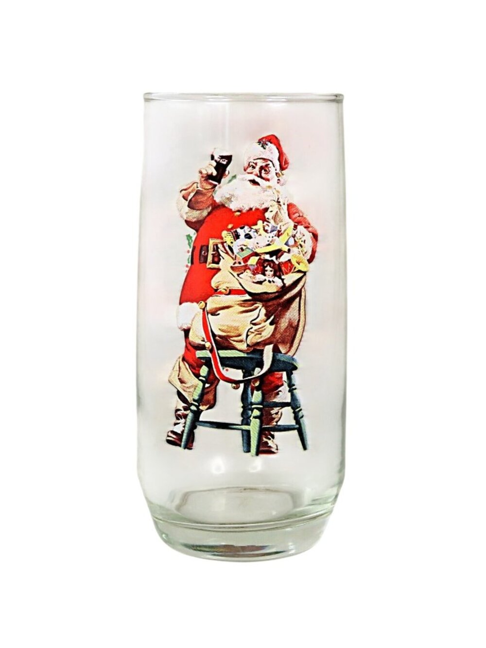 Coca-Cola Collector Glass, Haddon Sundblom Santa Claus, 1976 Series II Design #3